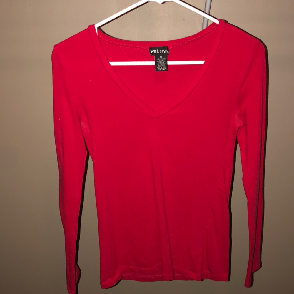 Long red sleeve